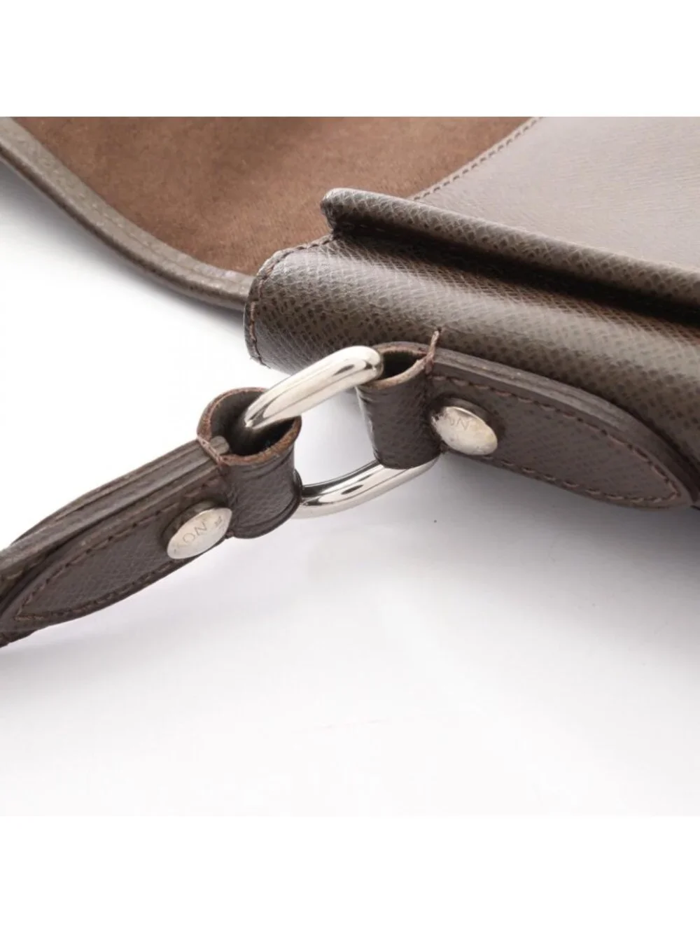 Louis Vuitton Shoulder Bag Taiga Grizzly Leather